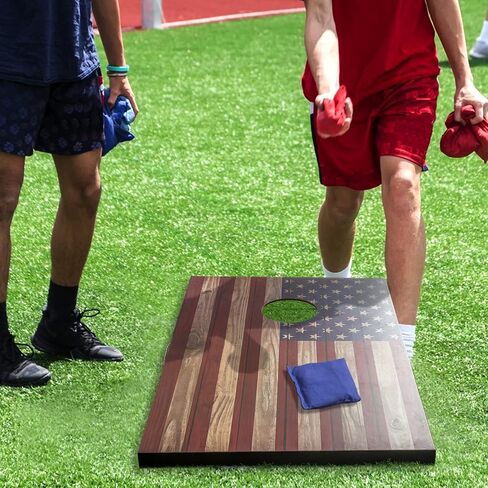 Cornhole Board Set Outdoor Game-Includes 2 MDF Wood Boards 4x2 Feet, Set of 8 Corn Hole Bean Bag Corn Hole Set in Saudi Arabia
