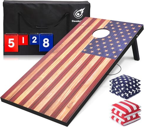 Cornhole Board Set Outdoor Game-Includes 2 MDF Wood Boards 4x2 Feet, Set of 8 Corn Hole Bean Bag Corn Hole Set in Saudi Arabia