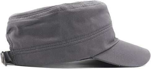 Cadet Army Cap Military Style Adjustable Flat Top Cap Unisex Basic Baseball Hat for Men Women in Kuwait