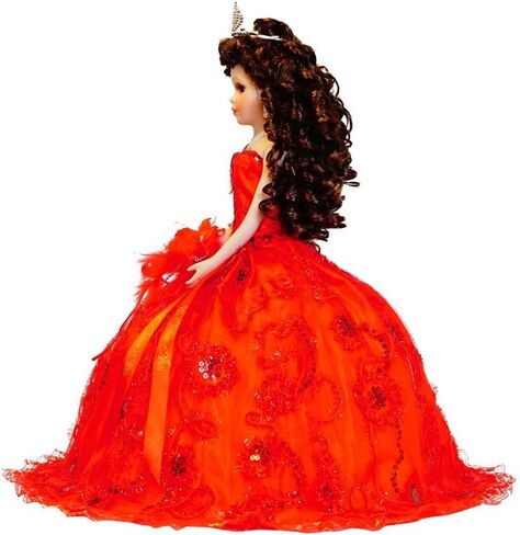 18" Porcelain Quinceanera Umbrella Doll (Quince Anos)~ KK18725-3 ~ (Pink) in Saudi Arabia