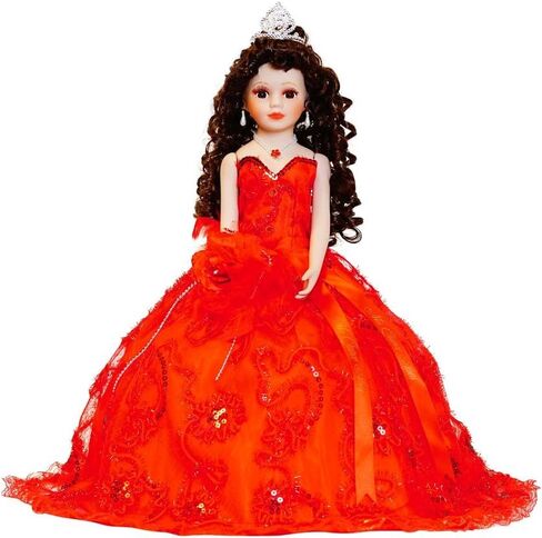 18" Porcelain Quinceanera Umbrella Doll (Quince Anos)~ KK18725-3 ~ (Pink) in Saudi Arabia