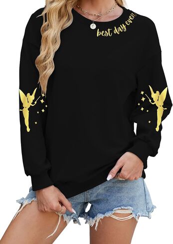 MYHALF Magical Shirt for Women Magic Kingdom Sweatshirt Best Day Long Sleeve Shirts Family Vacation Pullover Tops in Saudi Arabia