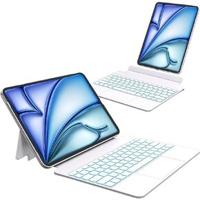 Keyboard Case for iPad Air 13 inch (M3 2025 / M2 2024), Magnetic Detachable Keyboard Case for iPad Pro 12.9 inch (6th,5th,4th,3rd Gen) with Backlit Keys,Trackpad,Portrait/Landscape Mode (Black)