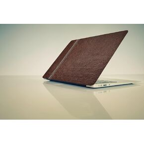 Laptop Skin with Brown Leather Steach Designs, Fits Most Sticker Decal,13.3" 14" 15" 15.4" 15.6 inch Universal Vinyl Skin Sticker Cover,Dustproof Waterproof Reusable (Skin 26_3)
