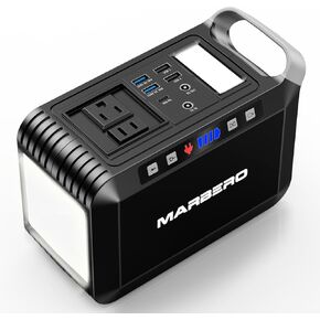 MARBERO Portable Power Bank with AC Outlet, Peak 120W/110V Portable Laptop Battery Bank, 24000mAh Charger Power Supply with AC Outlet, Power Station for Outdoor Camping Home Office Hurricane Emergency