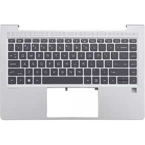 بديل جديد لـ HP Probook 440 445 G9 G8 LAPTOP العلوي العلوي لوحة المفاتيح مجموعة مفاتيح الجزء N01286-001 N01287-001 M23770-001 M23769-001 Silver (Probook 440 445 G9 G8 Backlit Key