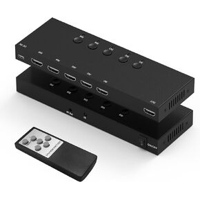 HDMI Switch 7 in 1 Out 4K@60Hz, 7 Port HDMI Switcher Selector Support HDR & HDCP 2.2 & Full 3D Compitable with Nintendo Switch,Xbox PS5/4,Fire Stick,Roku,Apple TV for Gaming & Home Entertainment