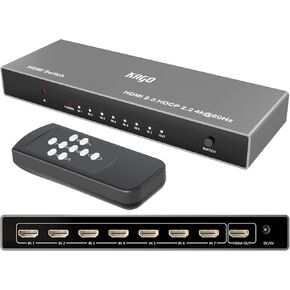 KAGO HDMI Switch 2 in 1 Out,HDMI Splitter 1 in 2 Out,Bi-Directional 4k@60hz HDMI Hub Supports Xbox PS5/4/3 Blu-Ray TV Fire Stick Roku Laptop PC