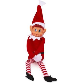 Christmas Elf Behaving Badly Plush Toy | Novelty Long Bendy Naughty Boy Christmas Elves Doll | 12 Inches