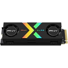 PNY CS3150 XLR8 Gaming EPIC-X RGB 2TB PCIE GEN5 X4 NVME M.2 SSD مع RGB Heathink-Microsoft DirectStorage متوافق-ما يصل إلى 12000 ميجابايت/ثانية-M280CS3150XHS-2TB-RB