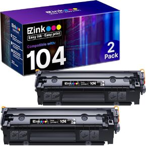 E-Z Ink Compatible Toner Cartridge Replacement for Canon 104 Black Toner Cartridge CRG104 CRG-104 to use with ImageClass D420 D480 MF4350d MF4150 MF4270 MF4370 MF4690 FAXPHONE L90 L120 (2 Pack)