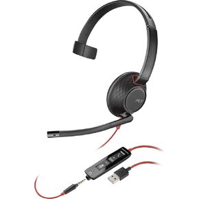 Poly Blackwire 5210 - Headset - On-Ear - Wired - Active Noise Reduction - USB, 3.5 mm Plug - Black - Certified for Skype Microsoft Teams, Avaya, Cisco Jabber