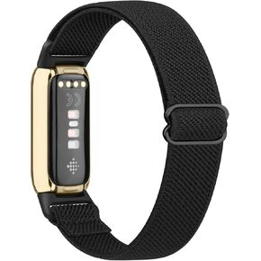 Tobfit Stretchy Band Compatible with Fitbit Luxe Bands for Women Men, Solo Loop Straps Elastic Braided Wristbands Replacement for Fitbit Luxe Bands