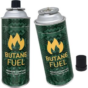 علبة إعادة ملء Wilteexs butane ، عودة سائل شعلة المطبخ للتخييم في الهواء الطلق - 2 عبوة