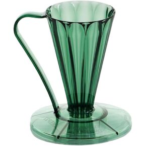 CAFEC Pour-Over Flower Dripper DEEP 27 Clear Dark Green | FDD-27CDG