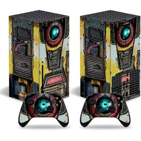Skin Sticker Vinyl Decal for Xbox Series X Console, Full Set Protective Cover Wrap Compatible with Wireless Controller (Yellow)