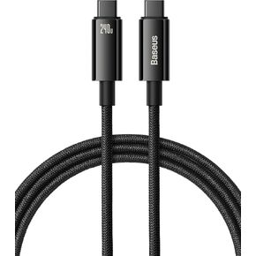 Baseus USB C Cable, 2-Pack 3.3ft 100W 5A Fast Charging USB C to USB C Cable, Zinc Alloy Nylon Braided USB Type C Charger Cable for iPhone 15/Pro/Plus/Pro Max, MacBook, iPad Pro/Mini, Galaxy S24/S23+