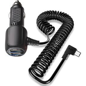 Upgraded Dual- USB Port for Garmin GPS Power Cord Replacement,Mini USB Power Cord for Garmin GPS,Compatible with Garmin Nuvi,Dashcam,RV,Zumo & More,Without Traffic Data