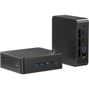 MINISFORUM Mini PC UN150P Twin Lake N150 Micro Computer, 16GB RAM+512GB SSD, 2xHDMI TMDS/1xUSB-C 4K Triple Display, 4X USB3.2, 2.5inch SATA HDD Slot, SD Card Slot Intel UHD Graphics Small Form Factor