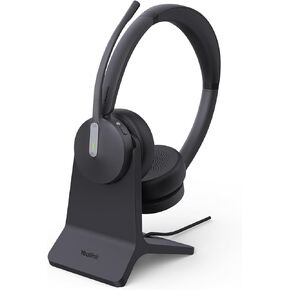 Yealink BH70 Dual Teams Certified with Charging Stand, Wireless Bluetooth Headset with Microphone for Work, up to 35h Talking Battery Life, 3-Mic Noise Cancellation Headsets for Computer (USB-A)
