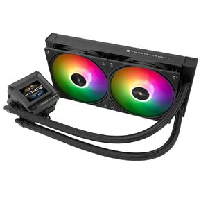 Thermalright FW SE 240 ARGB Black-AIO CPU Liquid Cooler,IPS LCD Screen with 320 * 240 Resolution,for AM4/AM5,Intel LGA1700/1851,2-inch Magnet-Absorbent LCD Screen for Images-Black,PC CPU Water Cooler