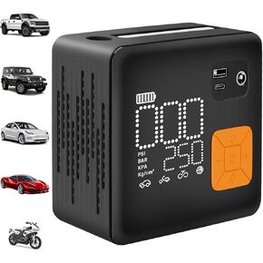 Tire Inflator Portable Air Compressor, 3X Fast (Dual Cylinder) Cordless and Corded Air Pumps Multi-Function & Powerful Tire Inflators for Trucks,Cars, Bikes and More