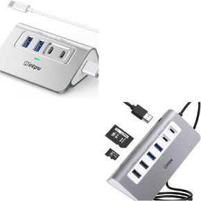 9-in-1 USB C Hub Multiport Adapter With 3.28FT Cable, 4 Port Splitter 10Gbps, 2 USB C 3.2, 2 USB A 3.2 Data Ports, Aluminum With 3.3ft Cable for MacBook Air/Pro iP