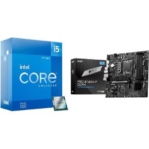 Intel Core i5-12600KF Desktop Processor + MSI PRO B760M-P DDR4 ProSeries Motherboard
