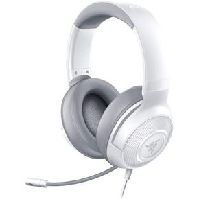 Razer Kraken X Ultralight Gaming Headset: 7.1 Surround Sound Capable - Lightweight Frame - Integrated Audio Controls - Bendable Cardioid Microphone - for PC, PS4, Nintendo Switch - Mercury White