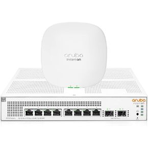 HPE Networking Instant On Switch 1930 8-Port PoE (JL681A) + AP25 WiFi 6 Access Point (R9B27A) Bundle | Smart-Managed | US Models