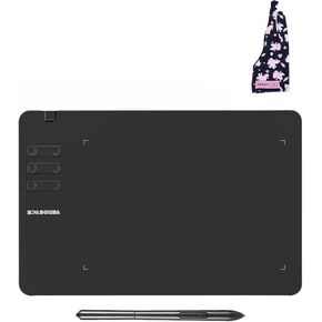 قرص رسم رسومات مع 6.7 * 4 منطقة عمل و Blackpink Cartoon Print Glove for Linux و Windows و Mac و Android