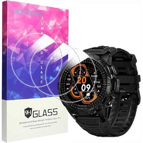 Compatible for CARBINOX Blaze Screen Protector, [3 Pack] 9H Tempered Glass Screen Protector Film Compatible for CARBINOX Blaze Round 1.43 Inches Smart Watch (3 Pack)