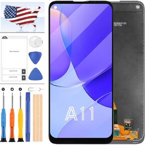 6.4" LCD Screen Replacement for Samsung Galaxy A11 A115 2020 SM-A115 SM-A115M SM-A115F/DS LCD Display Parts Assembly Touch Sensor Digitizer Glass Lens Kits with Repair Tools (Black no Frame)