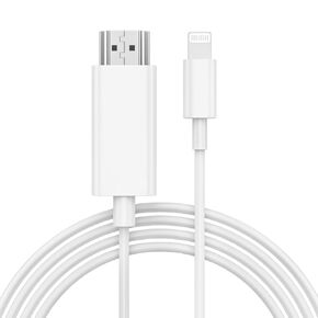 [Apple MFi Certified] Lightning to HDMI Cable Adapter for iPhone,1080P Lightning to HDMI Digital AV Adapter HDTV Cord Compatible with iPhone 14 13 12 11 Pro Max XS XR X 8 to TV Projector Monitor-6.6ft