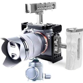 A7RIII / A7III / A7M3 A7R2M2 Camera Cage,High Performance Aluminum Hollow Rabbit Cage Camera RIG Stabilizer Unit with Cold Shoe Bracket Camera Expansion Frame (M3)