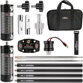 JPC-7 HF Antennas for Ham Radio 7MHz-50MHz, Portable 100W High Gain Radio Shortwave Antenna, All Band Hf Vertical Antenna for Outdoor/Balcony/Field/Emergency/Training