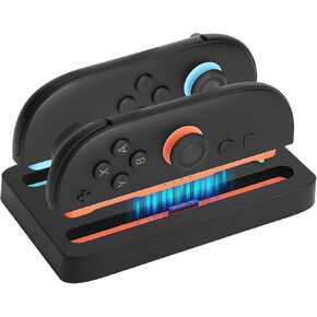 2-in-1 Charging Dock for Nintendo Switch 2 Controllers – 2-Port USB-C PD Fast Charging Station with Cable, Compact Design for JoyCons Controllers