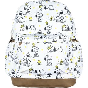 Peanuts Backpack Best Friends Woodstock and Snoopy Allover Design Bookbag Travel Daypack Bag
