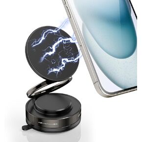 Vacuum Magnetic Phone Holder 360°Adjustable Phone Mount for Car Phone Holders Vacuum Suction Phone Stands for All Smartphones & All Car Models