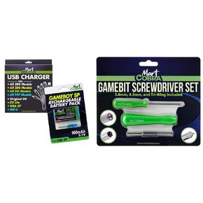 Video Game Combo: Battery Pack + USB Charger + Gamebit