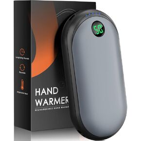 Prity Electric Hand Warmer, 10000mAh 15Hrs Rechargeable, 2-in-1 Double-Sided Fast Heating, Portable Pocket Hand Heater/Power Bank, for Men, Women, Kids, Elders in Cold Winter