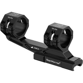 WestHunter Optics Precision Cantilever Picatinny Scope Mount, 30mm/34mm Tube Offset Dual Ring Lightweight One-Piece Riflescope Mount - Bubble Level | Basic Model