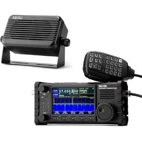 [with GY03 Speaker] Xiegu X6100 HF Transceiver, 10W Full Mode SDR Radio Supports BT with 4" LCD Screen