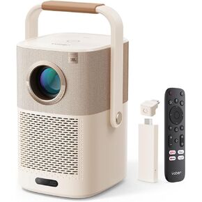 [Sound by JBL & Built-in Battery] Yaber T2 Outdoor Projector with WiFi 6 and Bluetooth, Native 1080P Smart Movie Portable Projector for Inside and Outside, Compatible with TV Dongle