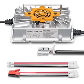 29.2V 30A LiFePO4 Battery Charger Smart 24V Lithium Iron Phosphate Battery, Support 0V Restart Charging Function, with Multiple Safety Protections for 24V Lithium Iron Phosphate Battery