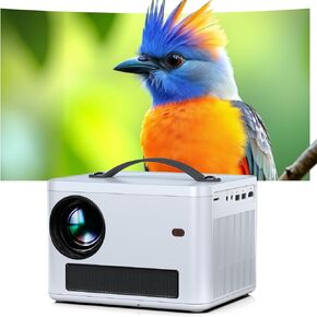 Projector with WiFi and Bluetooth, Native 1080P Projector 4K Support with Automatic Vertical Keystone Portable Movie Projector, Compatible with Phone/Laptop/TV Stick