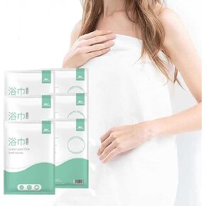 SZLYTYUN Disposable Individually Wrapped Bath Towel, Bath Large Towel Body Towel, Suitable for Traveling, Business Trip, Bicycle Trip, etc., Size: 27.5 * 53in (6pcs)