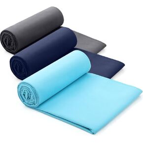 3 Pcs Quick Dry Microfiber Beach Towel for Travel,31.5''x63''Lightweight Soft Fast Drying Absorbent Travel Towels for Gym, Camping, Backpack, Beach, Shower, Swimming, Yoga, Hiking