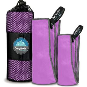 Youphoria Outdoors Traveling Fast Drying Lightweight Camping Towels - 3 Pack
