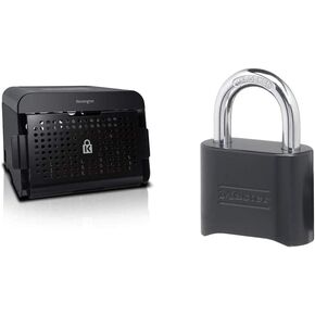 Kensington Universal Tablet and Laptop AC Lock & Charge Station (K62880NA) and Master Lock Combination Lock